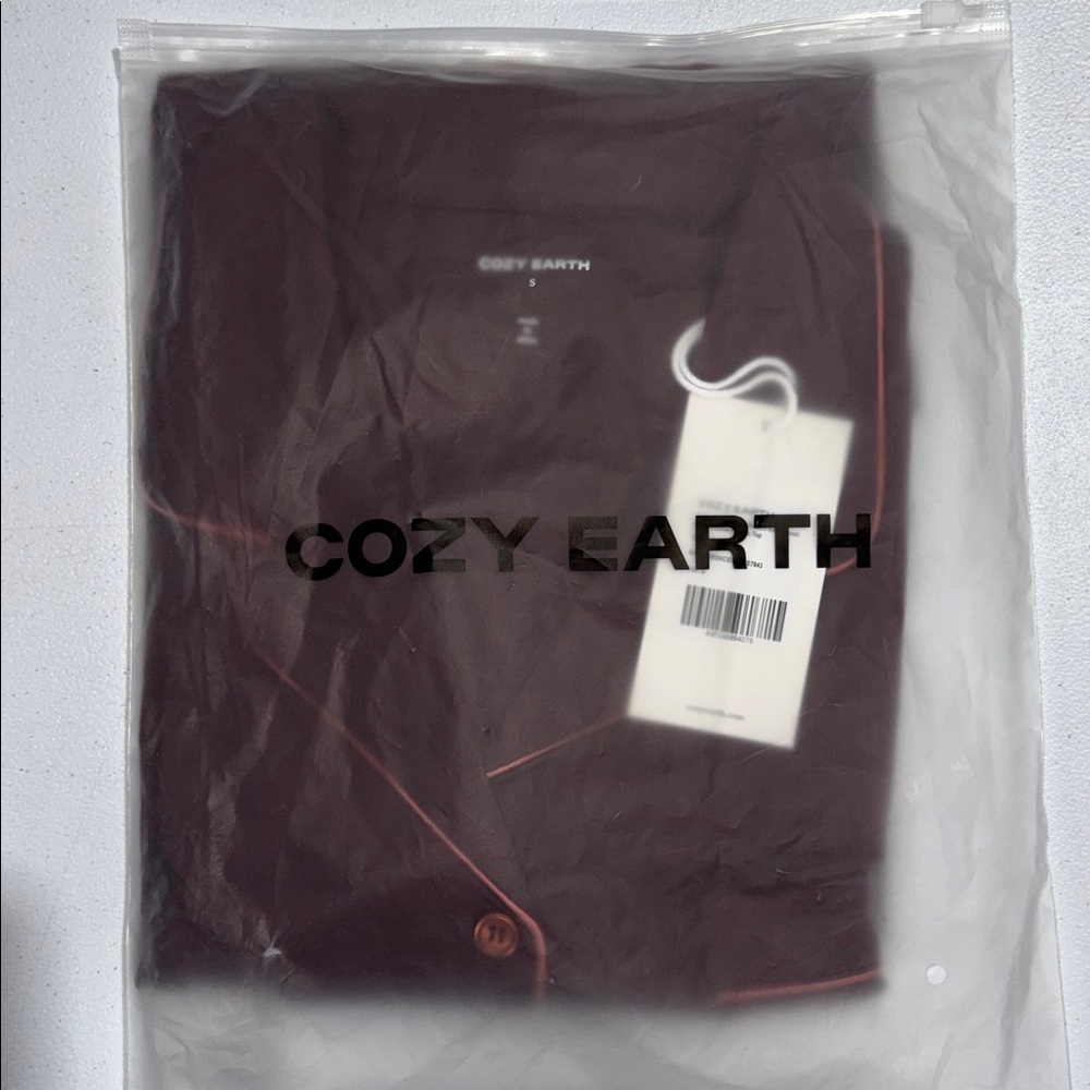 Cozy Earth Bamboo Stretch Knit Long Sleeve Set Burgundy - Picture 5 of 5